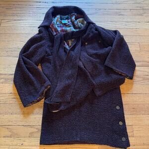Chanel Brown Purple Navy Tie Front Tweed Skirt Suit Set FR 38 US 6 98A